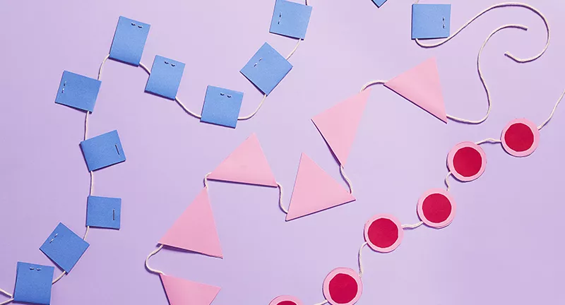 Une guirlande de fanions